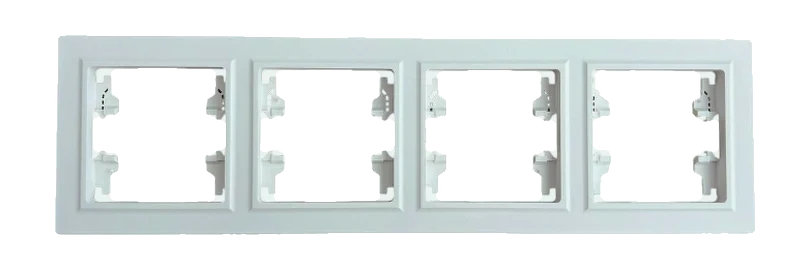 Рамка 4-я белая горизонтальная Софт-тач